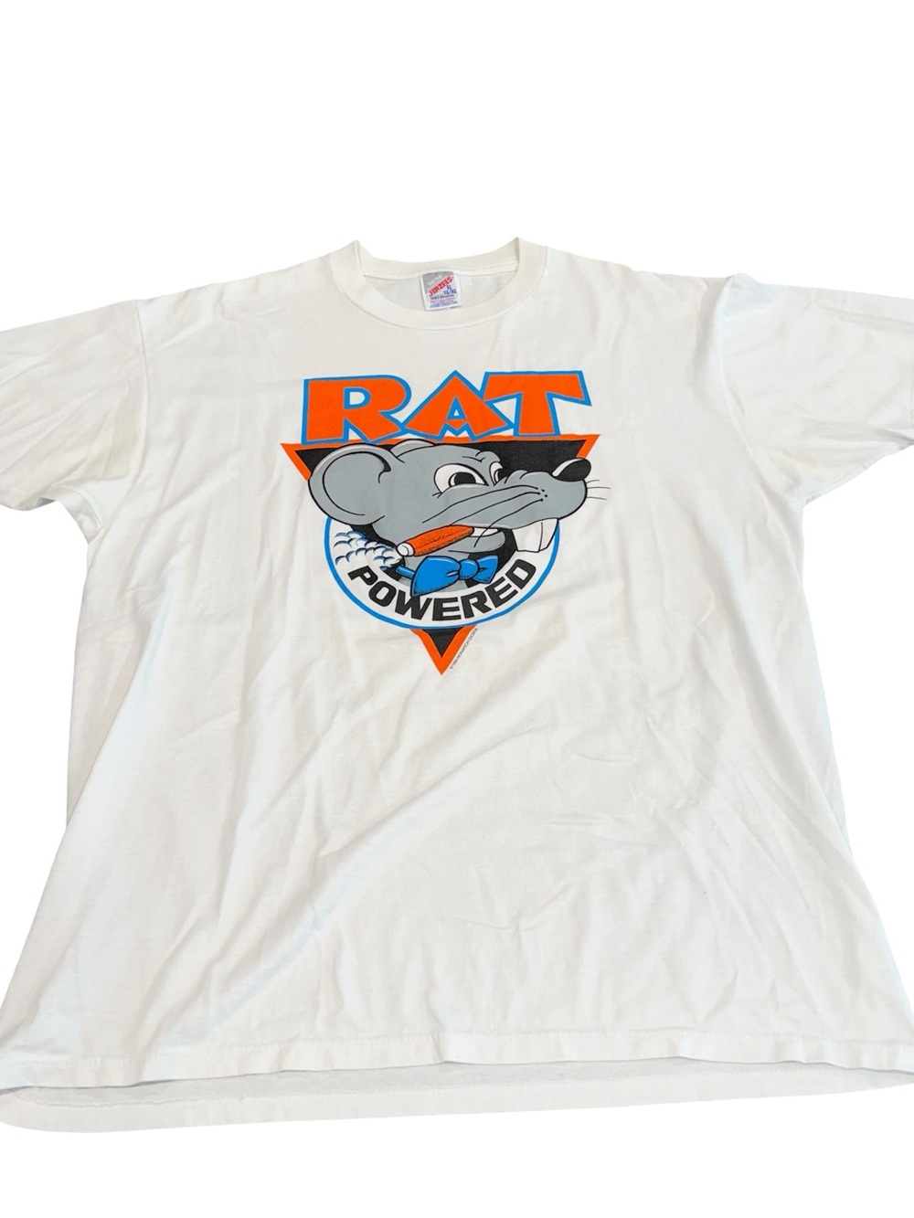 Vintage Rat Fink Powered XL t shirt 90s men white